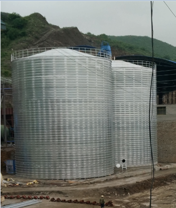 新兴镇粮食钢板仓的安装全过程不用热焊接